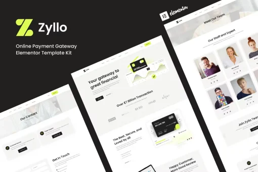Zyllo Online Payment Gateway Elementor Template Kit